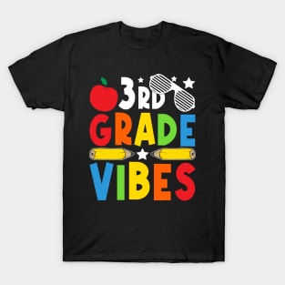 3rd Grade Vibes Teachers Boys Girls Funny Back To School T-Shirt